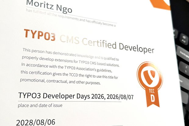 Moritz Ngo – TYPO3 CMS Certified Developer (TCCD)